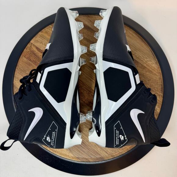 Nike Men's Alpha Menace Detachable 12.5 Wide Football Cleats Black DR5662-001 - Picture 7 of 10